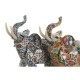 Декоративна фигурка Home ESPRIT Многоцветен Слон Средиземноморско 16 x 7 x 17 cm (2 броя)