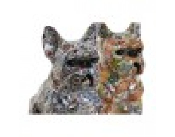 Декоративна фигурка Home ESPRIT Многоцветен Куче Средиземноморско 10 x 13 x 16 cm (2 броя)