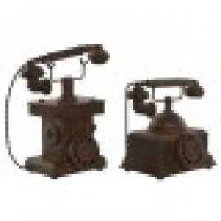 Декоративна фигурка Home ESPRIT Бронз Vintage Tелефон 21 x 12 x 18 cm (2 броя) - Home esprit