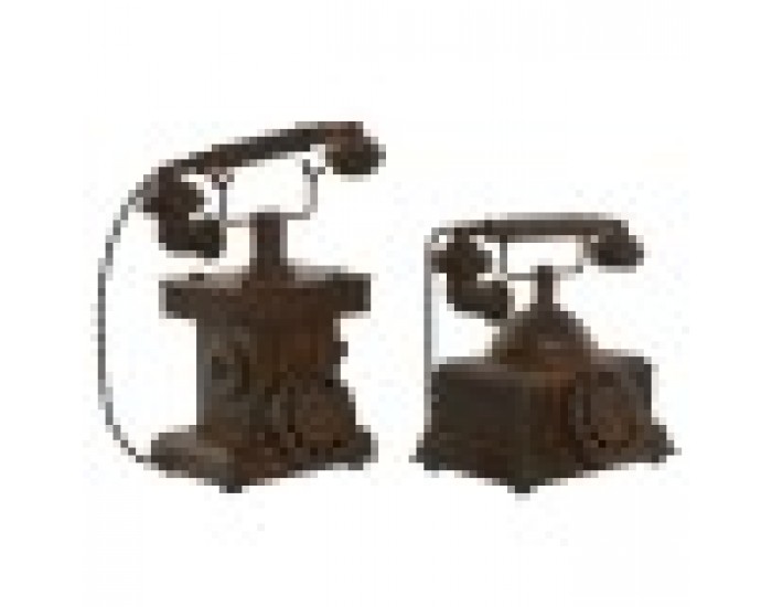 Декоративна фигурка Home ESPRIT Бронз Vintage Tелефон 21 x 12 x 18 cm (2 броя)