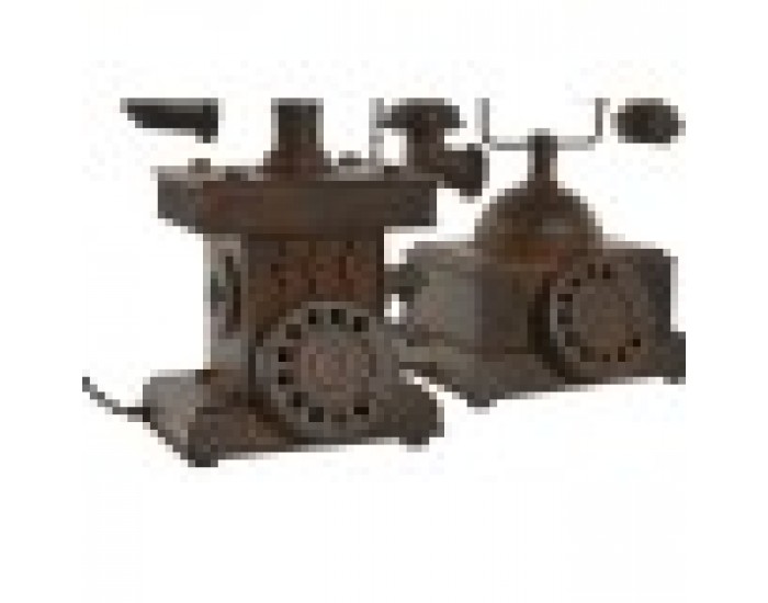 Декоративна фигурка Home ESPRIT Бронз Vintage Tелефон 21 x 12 x 18 cm (2 броя)