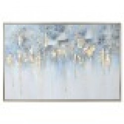 Картина Home ESPRIT Син Бял Абстрактен Модерен 187 x 3,8 x 126 cm - Tablouri, postere, puzzle-uri