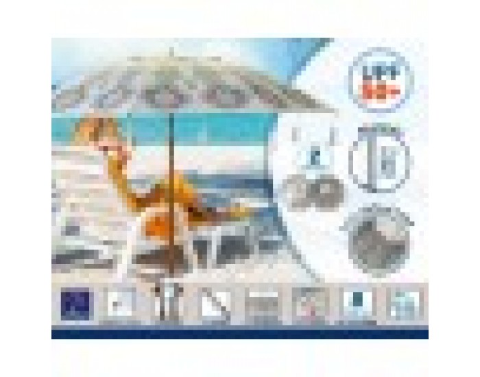 Плажен чадър Ø 200 cm SPF50+ Ориенталски