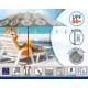 Плажен чадър Сив Ø 200 cm SPF50+ Boho