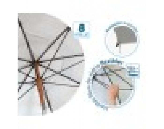 Плажен чадър Сив Ø 200 cm SPF50+ Boho