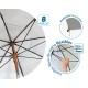 Плажен чадър Сив Ø 200 cm SPF50+ Boho