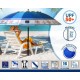Плажен чадър Син Ø 220 cm SPF50+ Котва