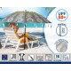 Плажен чадър Сив Ø 220 cm SPF50+ Boho