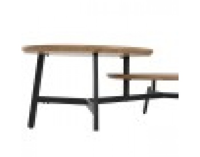 Маса за кафе Home ESPRIT Черен Естествен 115 x 60 x 40,5 cm
