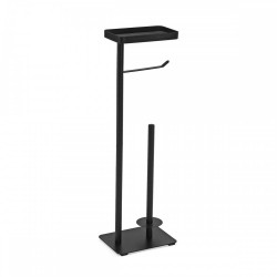 Поставка за Тоалетна Хартия Versa Lilia Черен 15 x 65 x 20 cm Метал - Versa