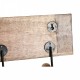 Стенна козирка Home ESPRIT Бял Черен Естествен Метал Дърво манго Буда 38 x 5 x 16 cm