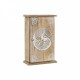 Шкаф за ключове Home ESPRIT Бял Естествен 18 x 7,5 x 28 cm