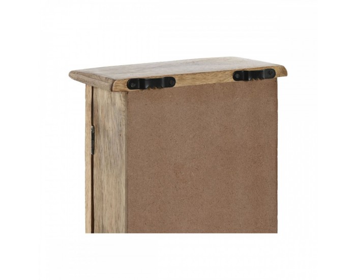 Шкаф за ключове Home ESPRIT Бял Естествен 18 x 7,5 x 28 cm