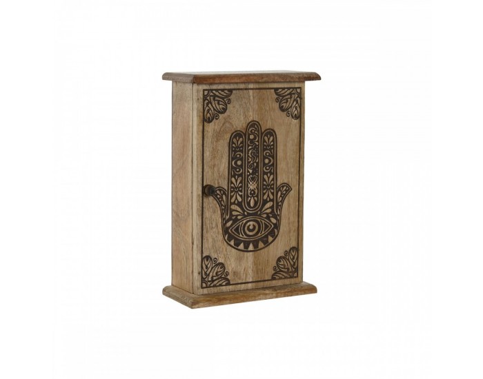 Шкаф за ключове Home ESPRIT Естествен 18 x 7,5 x 28 cm
