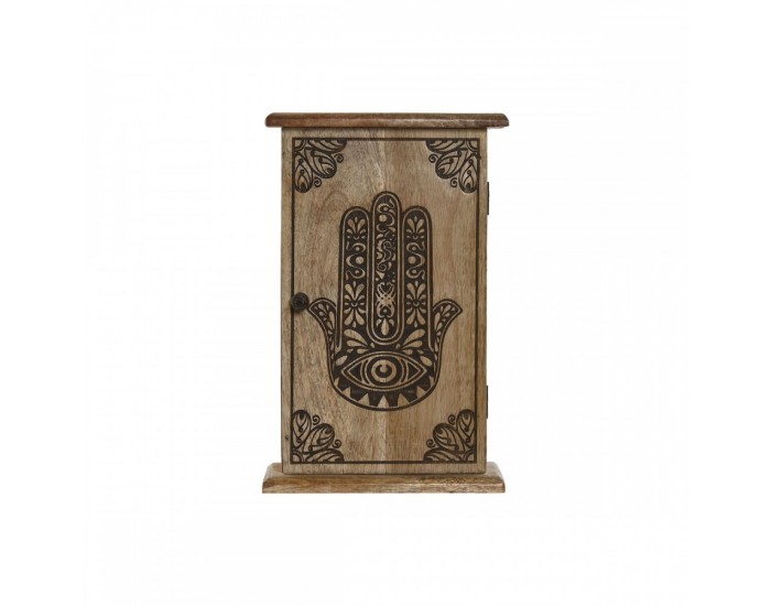 Шкаф за ключове Home ESPRIT Естествен 18 x 7,5 x 28 cm