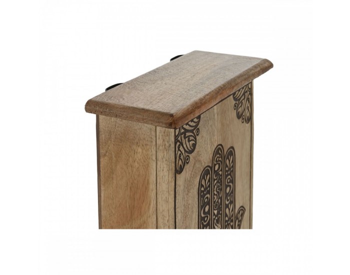 Шкаф за ключове Home ESPRIT Естествен 18 x 7,5 x 28 cm