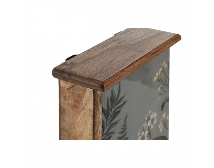 Шкаф за ключове Home ESPRIT Естествен 18 x 7,5 x 28 cm