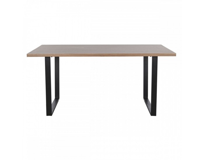 Трапезна маса Home ESPRIT Кафяв Черен Желязо Дървен MDF 160 x 90 x 75 cm