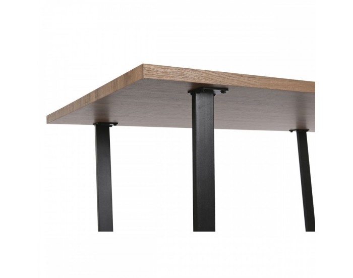 Трапезна маса Home ESPRIT Кафяв Черен Желязо Дървен MDF 160 x 90 x 75 cm
