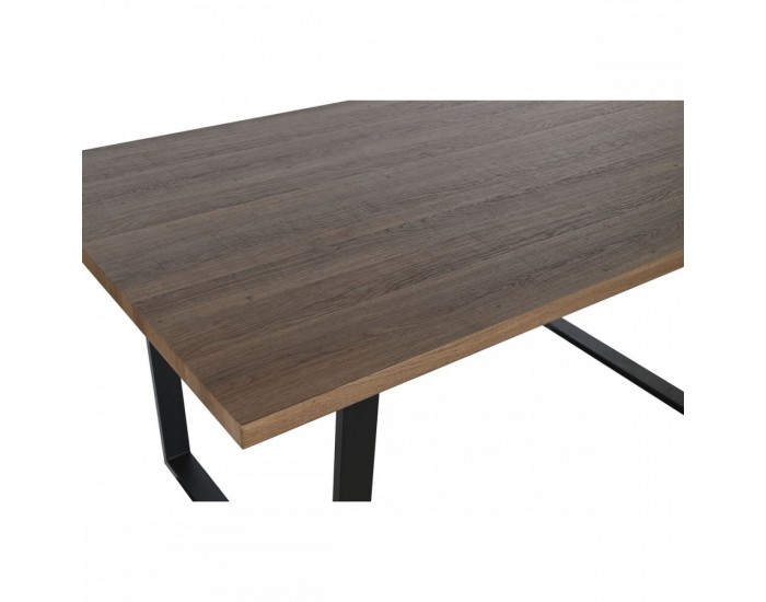 Трапезна маса Home ESPRIT Кафяв Черен Желязо Дървен MDF 160 x 90 x 75 cm