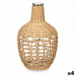 Декоративна гарафа Кафяв Кристал 17 x 31 x 17 cm (4 броя) - Vaze și decorațiuni de masă