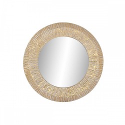 Стенно огледало Home ESPRIT Златен Модерен Гранитогрес 78 x 4 x 78 cm - Home esprit