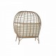 Градинско кресло DKD Home Decor Бял Кафяв Стомана синтетичен ратан 130 x 68 x 146 cm