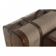Комплект сандъци Home ESPRIT Кафяв Бежов полиестер Дървен 60 x 37 x 24 cm