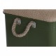 Комплект сандъци Home ESPRIT Тъмнозелено Естествен Метал Въже влакно 69 X 37 X 37,5 cm (3 броя)