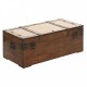 Комплект сандъци Home ESPRIT Кафяв Бежов полиестер Дървен 80 x 49 x 45 cm (3 броя)