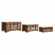 Комплект сандъци Home ESPRIT Кафяв Бежов полиестер Дървен 80 x 49 x 45 cm (3 броя)