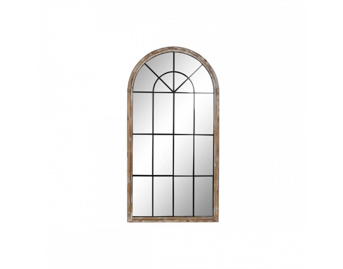Стенно огледало Home ESPRIT Бял Кафяв Черен Прозорец 86 x 3,5 x 168 cm