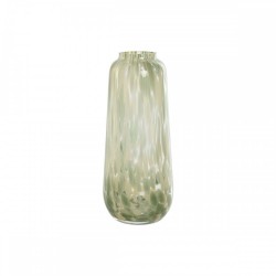 Ваза Home ESPRIT Зелен Сметана Кристал Модерен 12,5 x 12,5 x 30 cm - Vaze și decorațiuni de masă