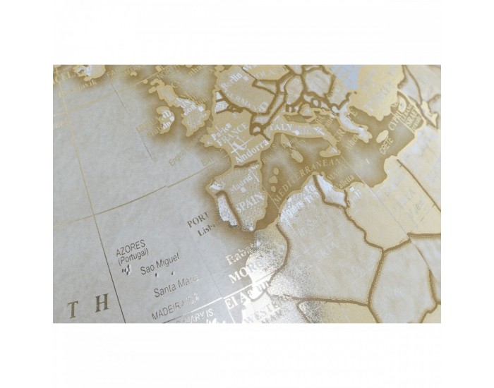 Глобус Home ESPRIT Бял Златен Vintage 27 x 25 x 40 cm