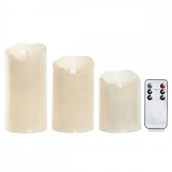 LED Свещ Home ESPRIT Бежов 25 x 10 x 20 cm - Decorațiuni