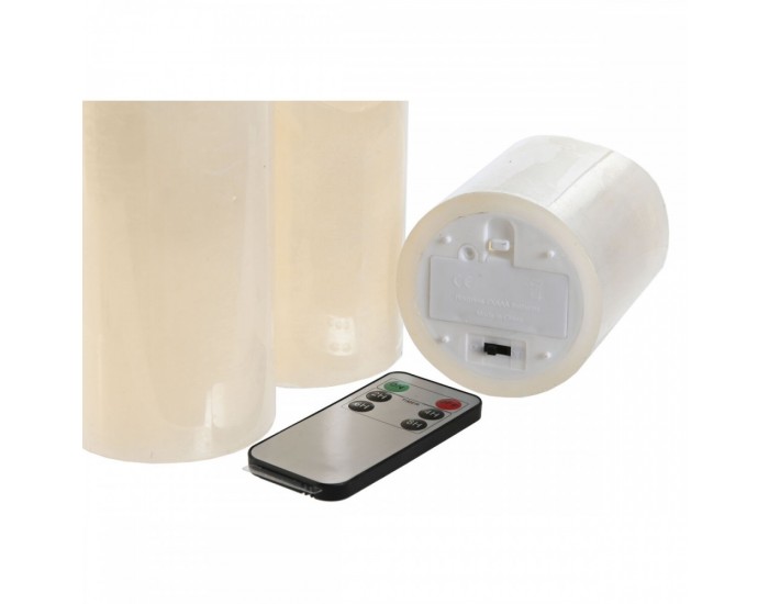 LED Свещ Home ESPRIT Бежов 25 x 10 x 20 cm
