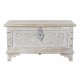 Ракла DKD Home Decor Бял Месинг Дърво манго (88 x 40 x 45 cm)