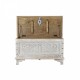 Ракла DKD Home Decor Бял Месинг Дърво манго (88 x 40 x 45 cm)