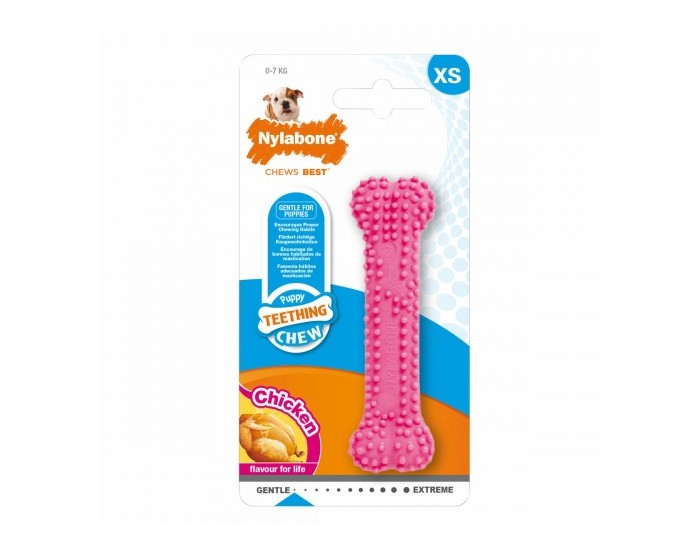 Гризалка за кучета Nylabone Birka Розов Пиле XS