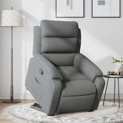 Sonata Fotoliu rabatabil cu ridicare pe verticală, gri închis, textil