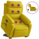 Sonata H Електрически изправящ масажен реклайнер стол, жълт, кадифе