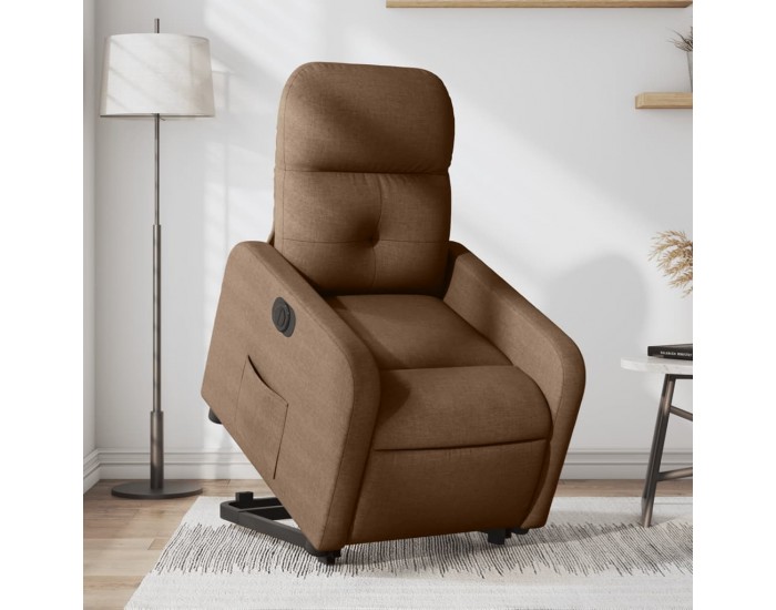 Sonata Fotoliu electric rabatabil cu ridicare, maro, textil