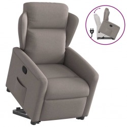 Sonata Fotoliu rabatabil cu ridicare pe verticală, gri taupe, textil
