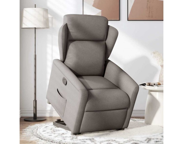 Sonata Fotoliu rabatabil cu ridicare pe verticală, gri taupe, textil
