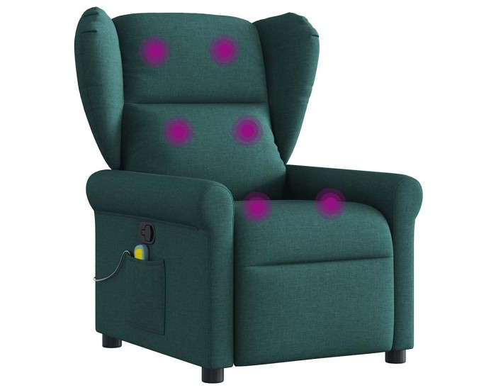 Sonata H Масажен наклоняем стол, тъмнозелен, текстил