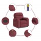 Sonata H Масажен наклоняем стол, виненочервен, текстил
