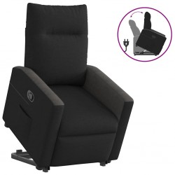 Sonata Fotoliu rabatabil cu ridicare pe verticală, negru, textil