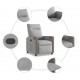 Sonata H Recliner Chair Cloud Grey Fabric