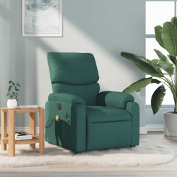 Sonata Fotoliu de masaj rabatabil, verde închis, material textil