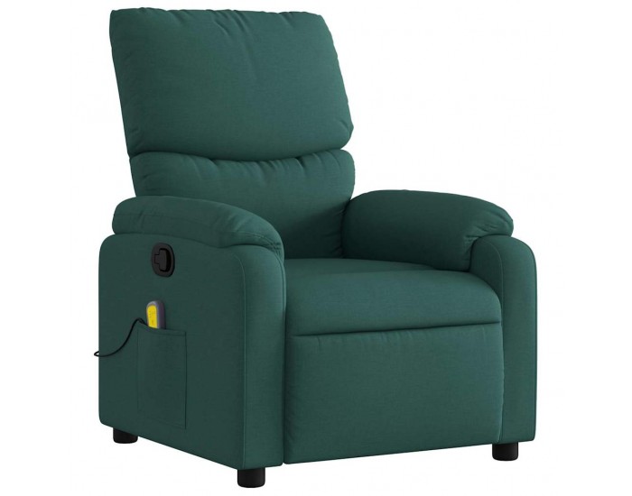 Sonata Fotoliu de masaj rabatabil, verde închis, material textil